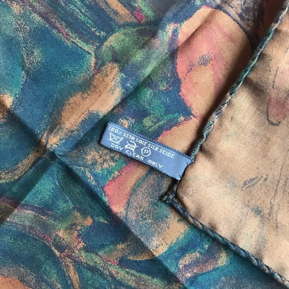 Ermenegildo Zegna Men Handkerchief Silk Square Scarf - Made in Italy - Picture 2 of 4